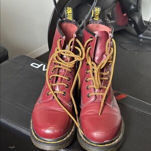 Dr. Martens Women's Cherry Red Combat Boots